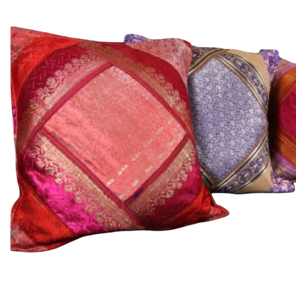 Set of 4 Silk Cushion Covers "1001 Nights" - 45x45 cm
