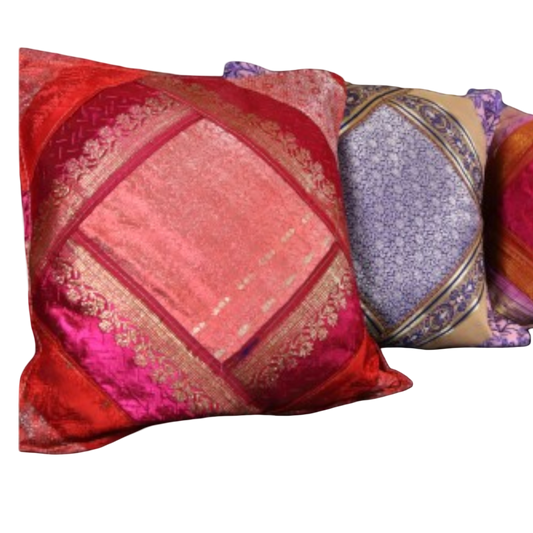 Set of 4 Silk Cushion Covers "1001 Nights" - 45x45 cm