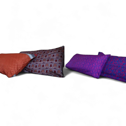 4 Silky Recycled Saree Pillowcases Saree Pillow 40x75 cm
