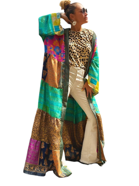 Kimono Patchwork Saree