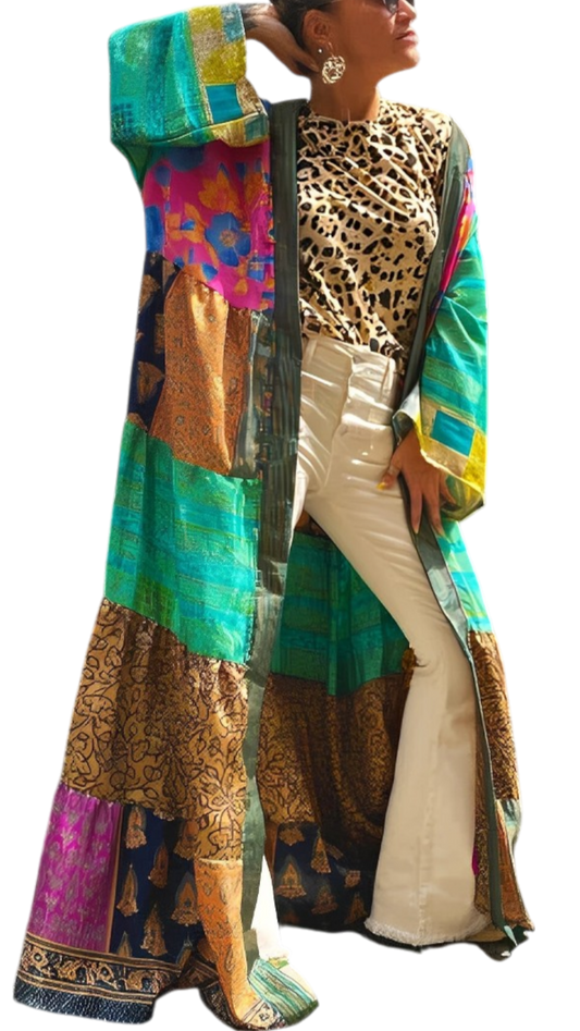 Kimono Patchwork Saree