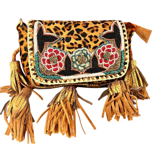 White Eye Basket · Natural Palm &amp; Leather