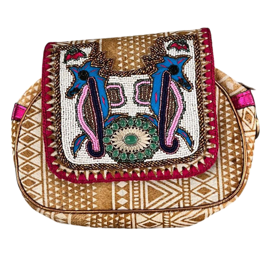 White Eye Basket · Natural Palm &amp; Leather