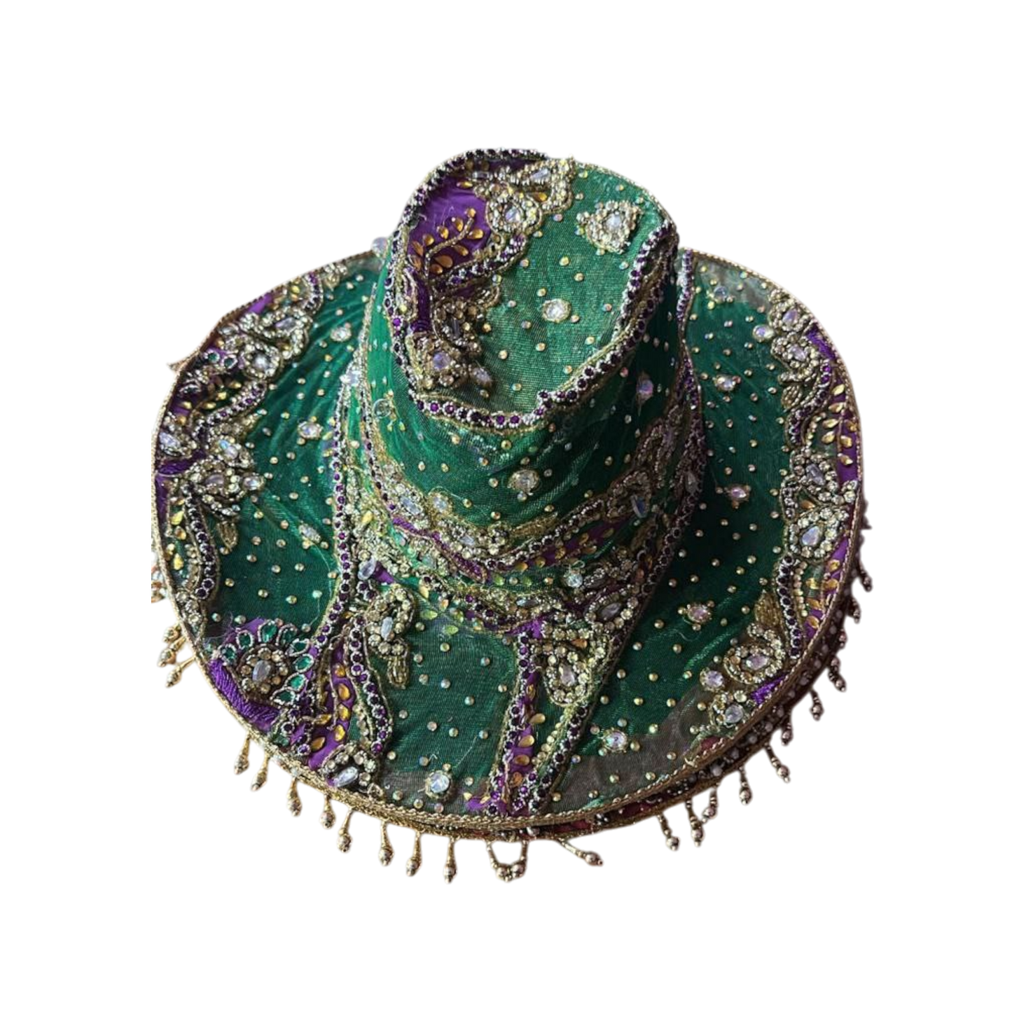 Sombreros Artesanal  Bordado Verde Menta