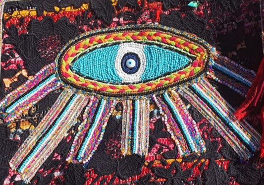 Naya Eye Handcrafted Bag – Hand-embroidered, unique piece with a protective symbol